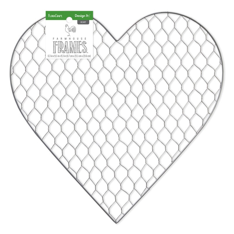 Farmhouse Frame Net Heart Wreath (Bulk)