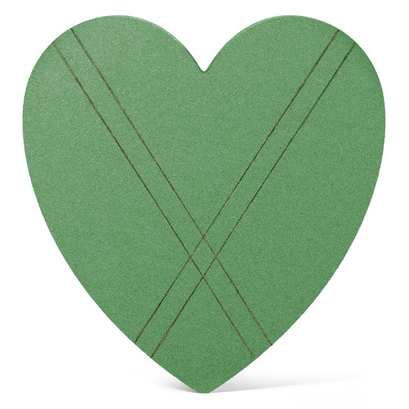 FloraFōM Twine Reinforced Heart - Green (Bulk)