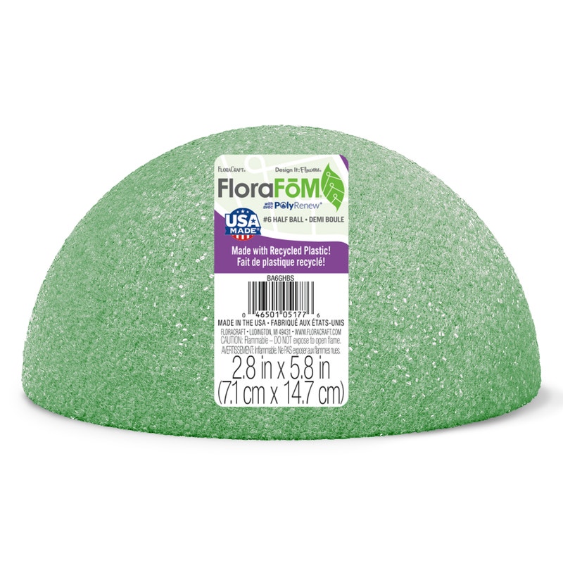CLOSEOUT - FloraFōM Half Ball - Green (CPG)