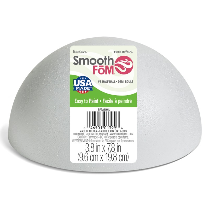 SmoothFōM Hollow Half Ball - White (CPG)