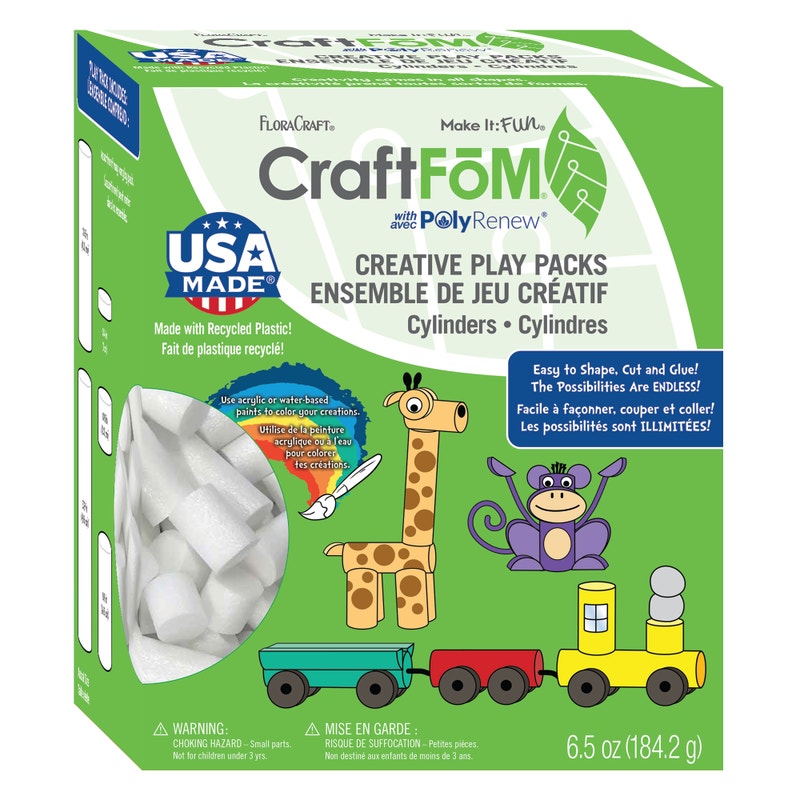 CraftFōM Cylinders Craft Play Pack - White (CPG)