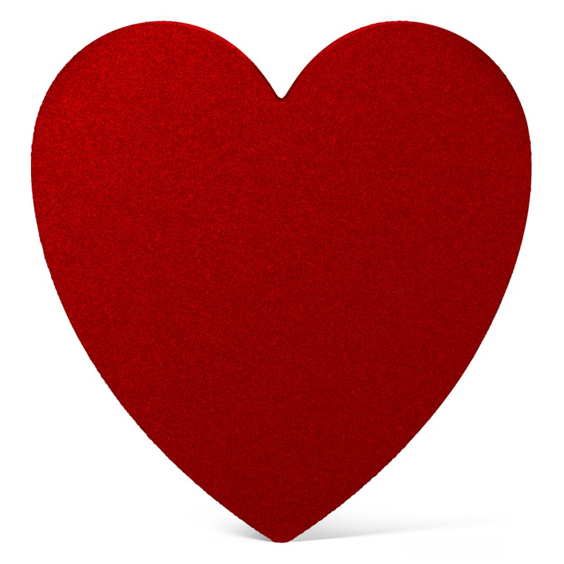 CraftFōM Heart - Painted Red (Bulk)