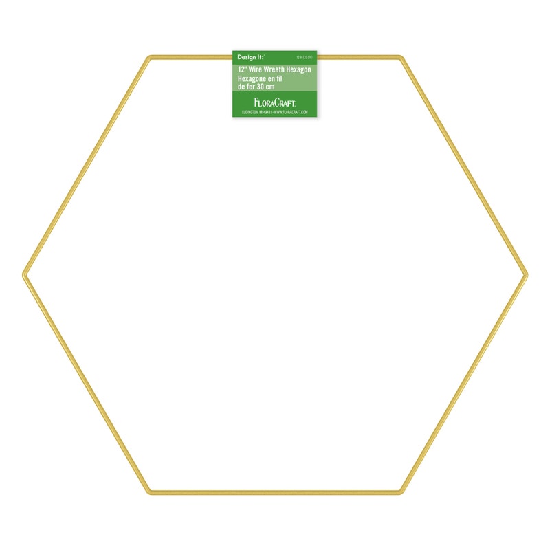 CLOSEOUT - Wire Wreath Hexagon (Bulk)